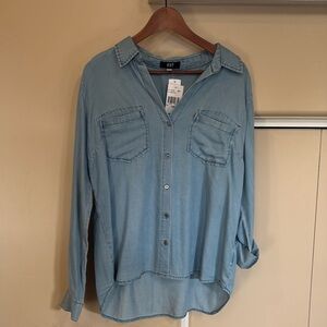 Soft silky denim-like shirt